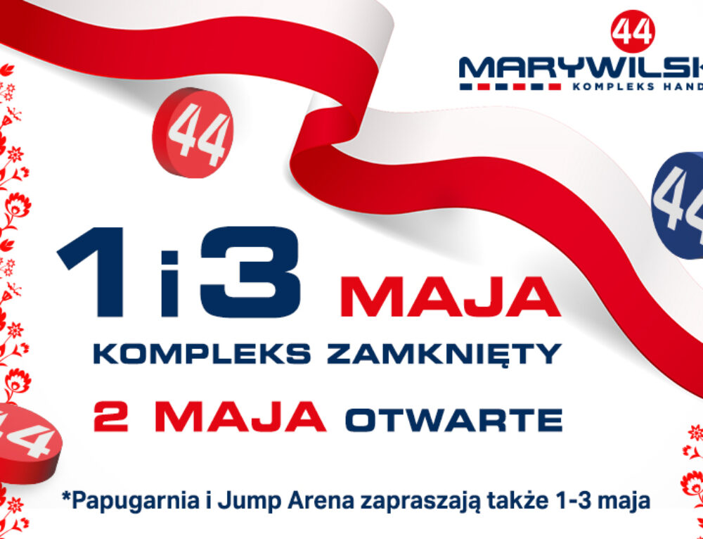 1 i 3 maja Dni wolne od handlu